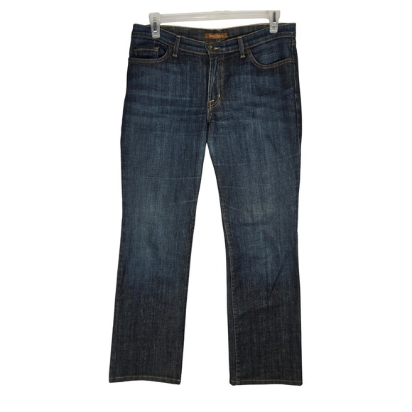 David Kahn Denim - David Kahn Jeans Womens 12 Straight Leg Blue Dark Wash Stretch Denim Made In USA